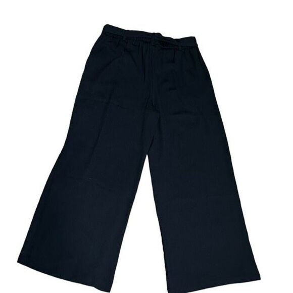 Halogen NWT Black Belted Wide Leg Dress Pants Size Small - Picture 1 of 4